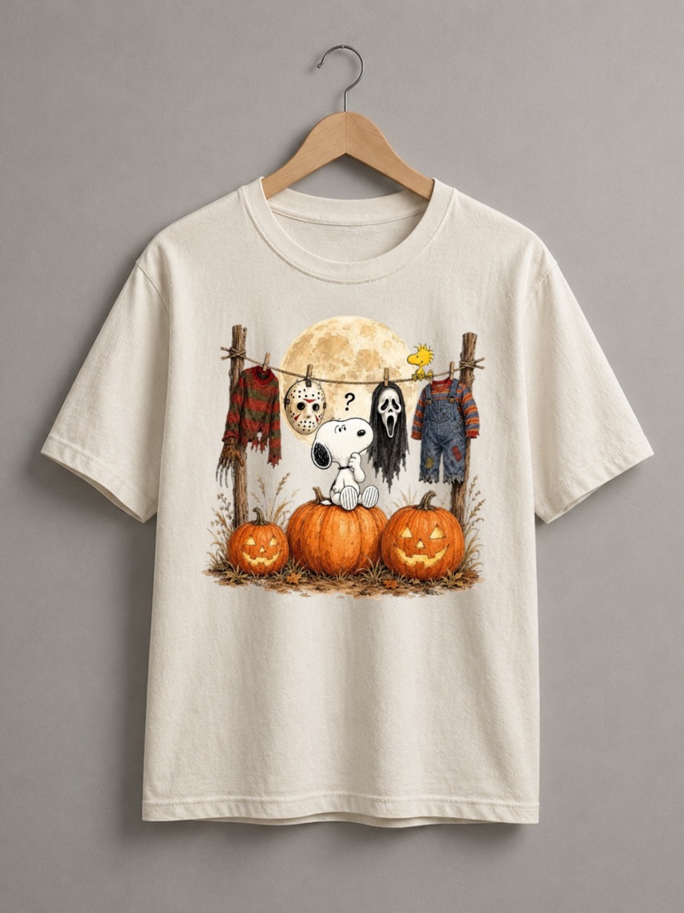Off White Halloween Pumpkins Graphic Tee